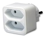 Brennenstuhl Adapterstecker Schutzko 2x Euro wei&szlig;