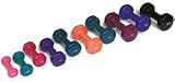 Hausmann Vinyl Coated Dumbbells - Sold Individually - Ebony Black - 10 lbs.