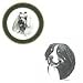 Bernese Mountain Dog 10' Green Plate, Porcelain by Rosalinde (10' diameter)