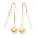 Sardelli - 14kt Gold Thread Of Gold Puffed Heart Earrings