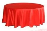 Wholesale wedding Satin 108 Round Tablecloth - Red