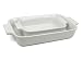 LeCreuset Set of 2 Rectangular Bakers, White