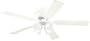 Westinghouse 7871500 Contempra IV Four-Light 52-Inch Five-Blade Indoor Ceiling Fan, White with Frosted Ribbed-Glass Shades