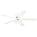 Westinghouse 7871500 Contempra IV Four-Light 52-Inch Five-Blade Indoor Ceiling Fan, White with Frosted Ribbed-Glass Shades
