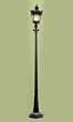 59" Victorian Inspirations White Lighted Black Lamp Post Christmas Yard Art