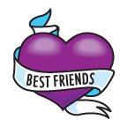 Best Friends Heart Temporary Tattoo 2x2