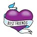 Best Friends Heart Temporary Tattoo 2x2
