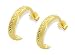 9ct Gold Diamond Cut Wedding Ring Earrings