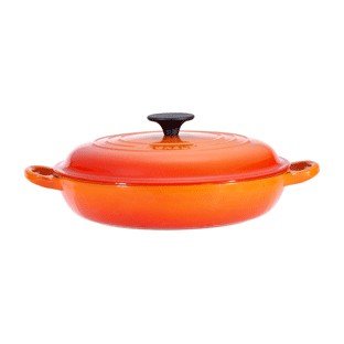 Le Creuset - Cast Iron Shallow Casseroles - Volcanic 30cm Shallow Casserole. Volcanic