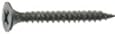Grip-Rite 3DWS1 3-Inch 8 Fine Thread Drywall Screw with Bugle Head, 2 Phillips Drive, Black, Sharp Point , 1 Pound