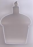 Cupcake with Candle Metal Cookie Cutter