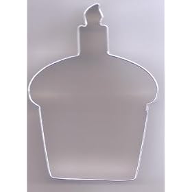 Cupcake with Candle Metal Cookie Cutter by 