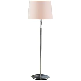 Holtkoetter Floor Lamp with Illuminator, Satin Nickel with Satin White Shade by Holtkoetter