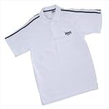 Lonsdale 2 Stripe Polo White/Navy Large
