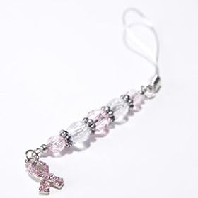 Pink Ribbon Cell Phone Charm