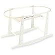 Rocking Wooden Moses Basket Stand- Antique White