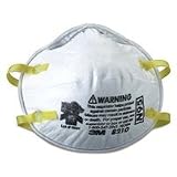 3M 8210 Disposable N95 Respirator, 2x Straps with Foam Nose Bridge for Comfort (Pk/20)