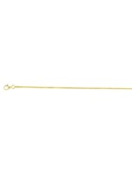 18" 1.5mm (0.06") Yellow Gold Plated Polished Diamond Cut 925 Sterling Silver Sparkle Chain w/ Pear Shape Clasp