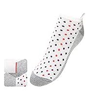 2 Pairs of Cotton Rich Freshfeet™ Trainer Liner Socks with Stay New™ & Silver Technology