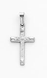 14k Small Hollow Cross Pendant