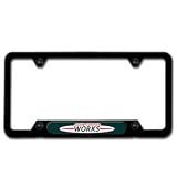 MINI Cooper John Cooper Works Stainless Steel License Plate Frame - BLACK