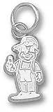 Nebraska Cornhuskers Solid Sterling Silver Lil Red Mascot 7/16'' Pendant