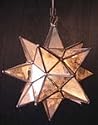 Moravian Star Pendant Chandelier Large Antique Mirror by Worlds Away AMS111