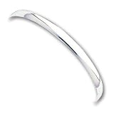 Sterling Silver 4.5mm Solid Polished Plain Slip-On Bangle Bracelet