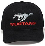 Solid Black Ford Mustang Hat