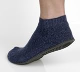 MEDLINE INDUSTRIES MDT211220L Sure-Grip Terrycloth Slippers - Large Navy fits adult size 8-10 women size 7-9 men - 1 Box