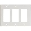 Leviton 80411-W 3-Gang Decora/GFCI Device Decora Wallplate, Standard Size, Thermoset, Device Mount, White