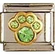 Clearly Charming August Peridot Paw Print Birthstone Cat Dog Bear Animal Theme Italian... by 