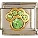 Clearly Charming August Peridot Color Paw Print Birthstone Cat Dog Bear Animal Theme Italian Charm