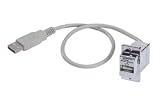 USB Type A Coupler, Female Bulkhead/Male, 12, Color: Silver