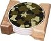 John Deere Camo Camouflage 4 Absorbent Coaster Gift Set With Wooden Holder