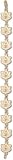 Auburn Tigers Solid 10K Gold ''AU'' 3/8'' Bracelet 7 1/2''