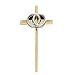 Cross Pendant With Wedding Bands Tt with 18 inch necklace 14K Yellow Gold 18X10mm
