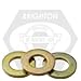 Flat Washer, 3/8", Medium Carbon Steel, Zinc Yellow, SAE, Made In USA, 100 Pack