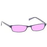 COMPUTER GLASSES WITH PINK POLYCARBONATE DOUBLE SIDED ANTI-REFLECTIVE COATING, SCRATCH COATING AND UV PROTECTION - MIDNIGHT PLASTIC FRAME - 53-17-140