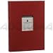 Gallery Leather 3 Ring Slimline Camden 11.5" x 8" Album with Bonded Leather Red with Window Covers, 60 Pages holds Two 3" x 5", 4" x 6" Photos per Side.