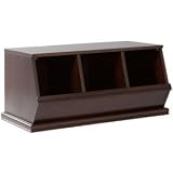 Kids Toy Boxes: Kids Wooden Primary Stacking Storage 1, 2 and 3 Bin, 3 Bin Es Storagepalooza