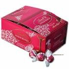 Lindt Lindor Raspberry Truffles 60 count box - Dark Chocolate Truffles with Smooth Raspberry Filling