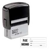 Stamp, Jumbo, Fax Memo, Print Area 15/16x2-3/8, Black, Sold as 1 each