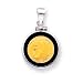 14k White 1/20 oz Panda in Screw Top Onyx Coin Bezel Pendant