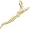Female Swimmer Charm, Gold Plated Silver
