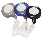 GBC BadgeMates Retractable Badge Reel, 3 Foot Cord Extension, Black, 10 Reels per Pack (3748051)