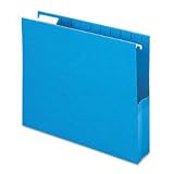 Hanging Pocket, 2 Expansion, Flexible Side Gusset, Letter, Sky Blue, 25/Box SMD18HXSBE2