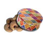1 and 1 2 lb Extra Large Roasted Cashews Tin - Diamonds by Catoctin Kettle Korn