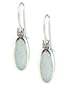 Morningflower Slim Oval White Opal Earrings