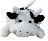 Itty Bitty Black & White Cow Dog Toy
